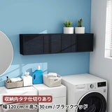 ウォールシェルフ 扉付き | WallBox7-DX B-1200 木目