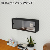 ウォールシェルフ 長方形 | WallBox7 B-750 Glass 木目