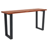 オフィスデスク ハイタイプ | arne table 1805090 パープルウッド/脚BKW