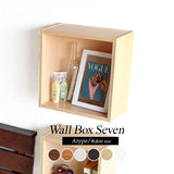 WallBox7 A 単品M 木目 | ウォールシェルフ 正方形