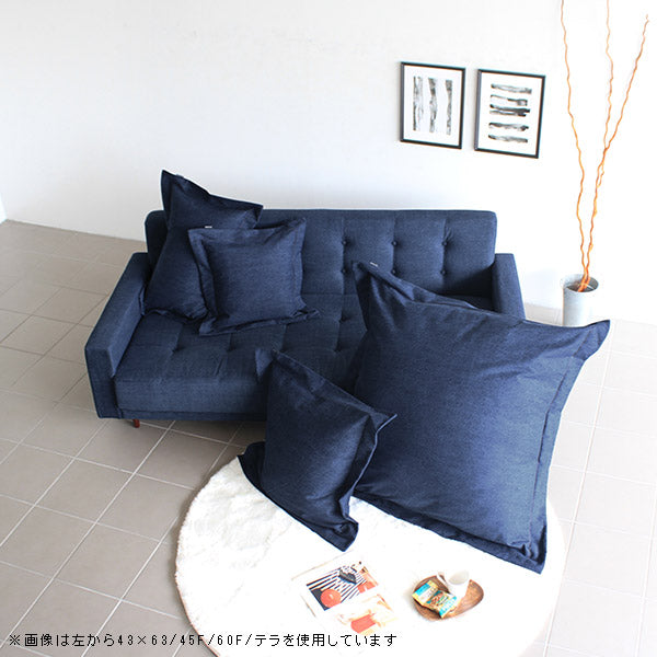 interior cushion 60F デニム生地 | ファブリッククッション 人気 レストラン