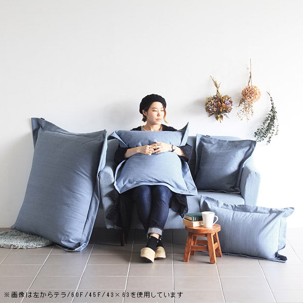 interior cushion 60F デニム生地 | ファブリッククッション 人気 レストラン