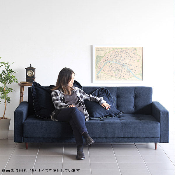 interior cushion frill zero 60Fデニム【カバーのみ】 | デニムクッション おすすめ 寝室
