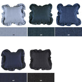デニムクッション かわいい 日本製 | interior cushion frill three 45Fデニム【カバーのみ】