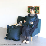 デニムクッション かわいい 日本製 | interior cushion frill three 45Fデニム【カバーのみ】