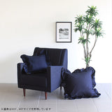 デニムクッション かわいい 日本製 | interior cushion frill three 45Fデニム【カバーのみ】