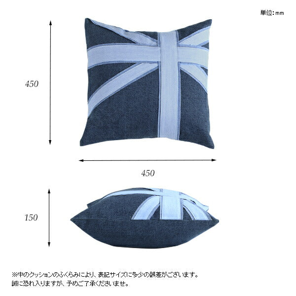 ユニオンジャック クッション｜interior cushion union jack 45F デニム生地｜0000a50330 – arne  interior