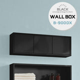 WallBox7-DX B-900 black | ウォールシェルフ 扉付き