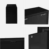WallBox7-DX B-1800 black | ウォールシェルフ 扉付き