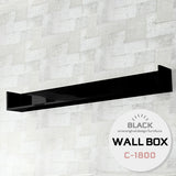 wallbox7 C-1800 black | ウォールシェルフ コの字