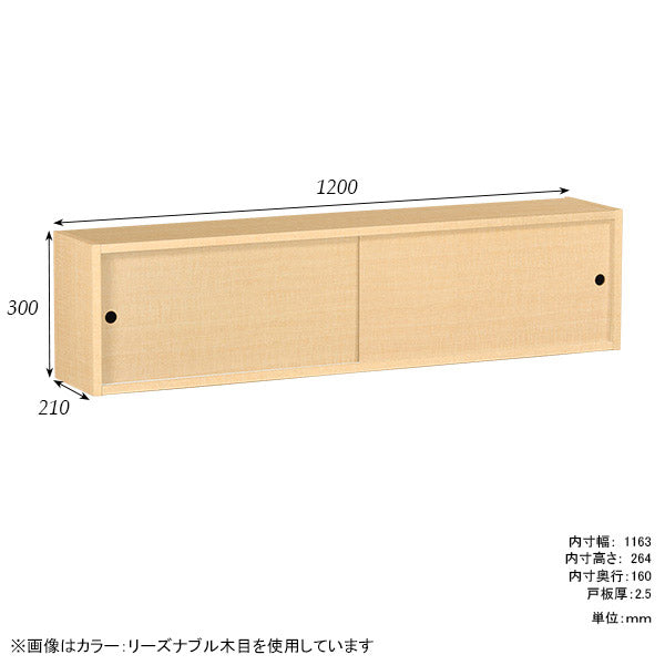 WallBox7-SD B-1200 BP | ウォールシェルフ 長方形 引き戸