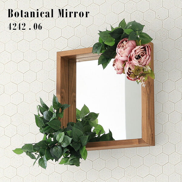 Botanical mirror4242 06 | インテリアパネル 造花 アートパネル