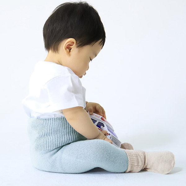 レギンス10分丈 子供服 綺麗目 | moc High waisted knit leggings Biscuit