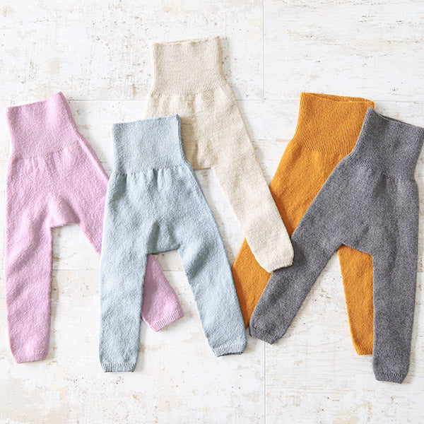 レギンス10分丈 子供服 綺麗目 | moc High waisted knit leggings Biscuit