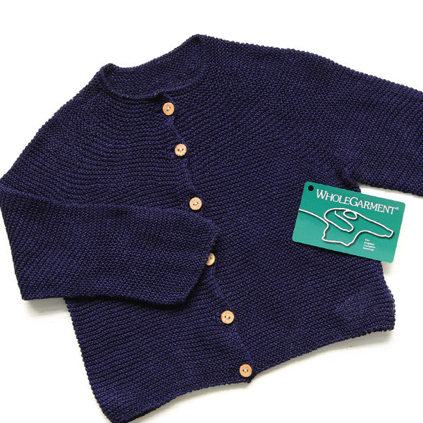 moc Garter knitting cardigan Denim | カーディガン デニム風