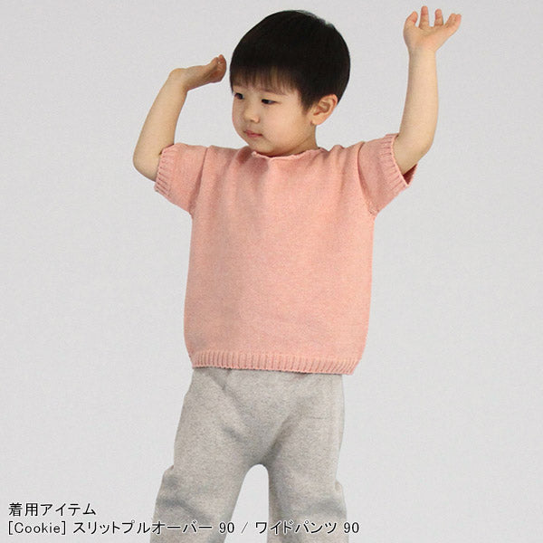 半袖 ニット サマーニット | moc Front slit short sleeved pullover 90 Gummy