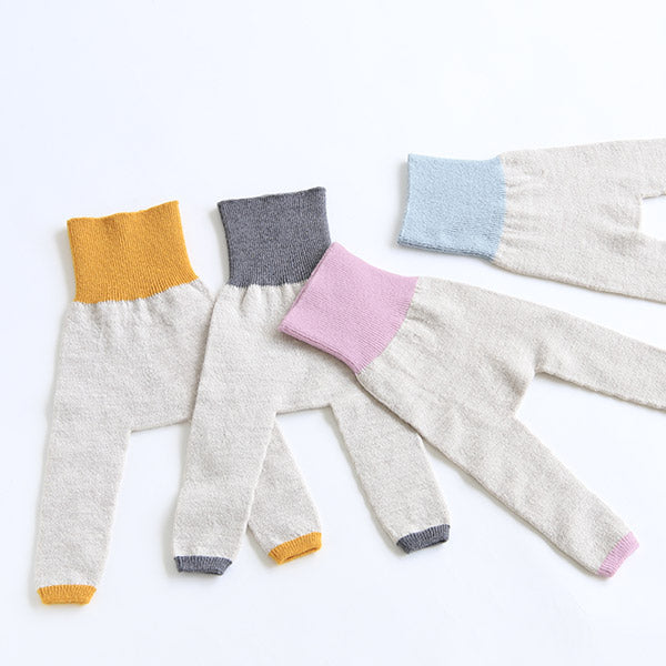 レギンス10分丈 子供服 綺麗目 | moc High waisted knit leggings Biscuit