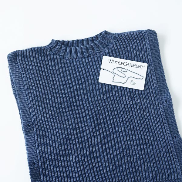 moc Reversible knit vest 80 Denim コバルトインディゴ | ニットベスト ベスト