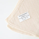 moc knit diamond blanket Caramel アイボリー | ブランケット ニット