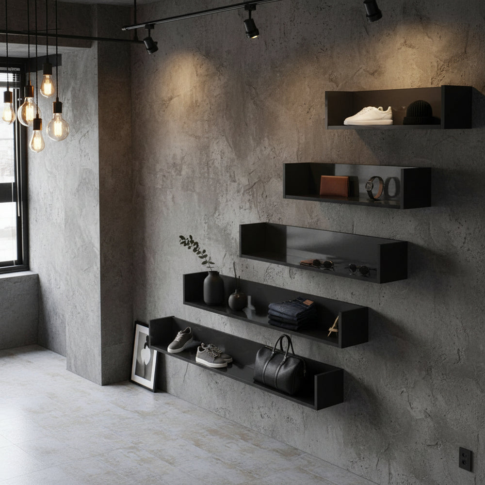 オーダーメイド 棚 ウォールシェルフ オーダー ウォールラック｜Wall Box seven コの字｜5555a00033