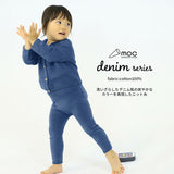 moc Knit leg warmers Cable Atype Denim | 子ども用 赤ちゃん ベビー