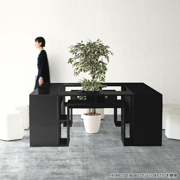 キッチンカウンター デスク 幅120cm キッチン収納｜PICO 1205080 black