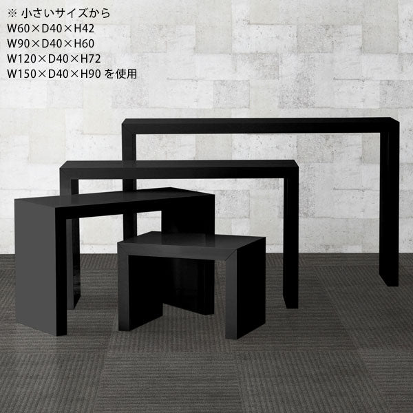 テーブル 幅60 奥行50 小型｜Zero-XW 6050HH black
